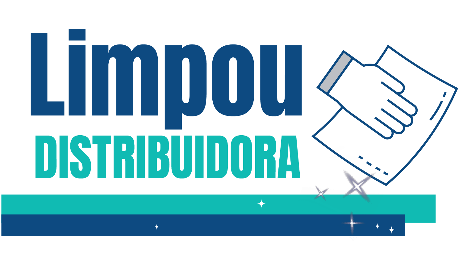 Limpou distribuidora de produtos de limpeza profissional logo escura