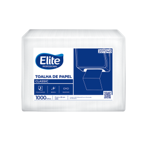 Toalha de Papel Interfolhado Elite Pro Folha Simples Classic – 1000 Folhas-Elite